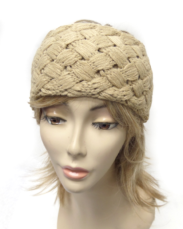 Woven knit winter headwrap