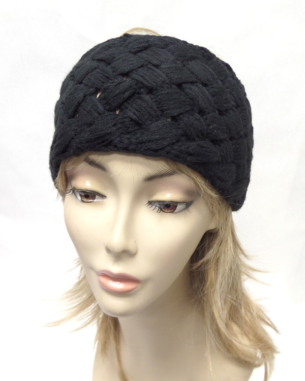 Woven knit winter headwrap