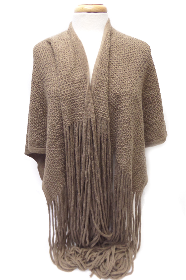 Crochet fringe shawl or stoles