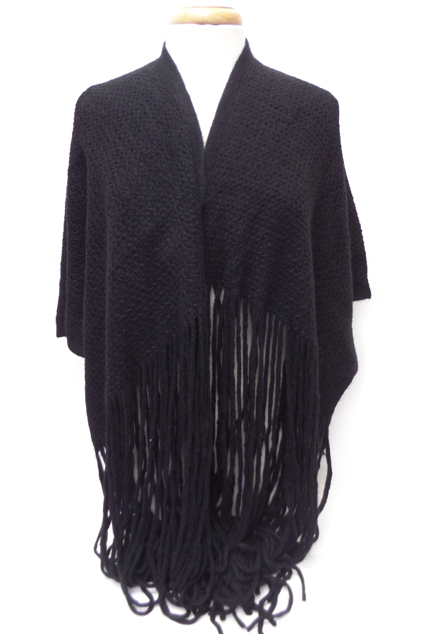 Crochet fringe shawl or stoles