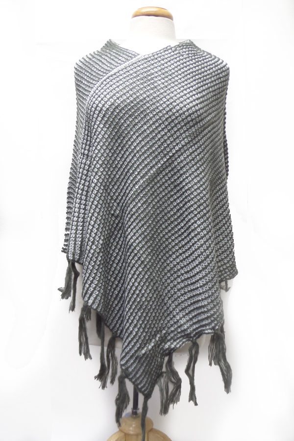 Knit and crochet shawl or stoles poncho
