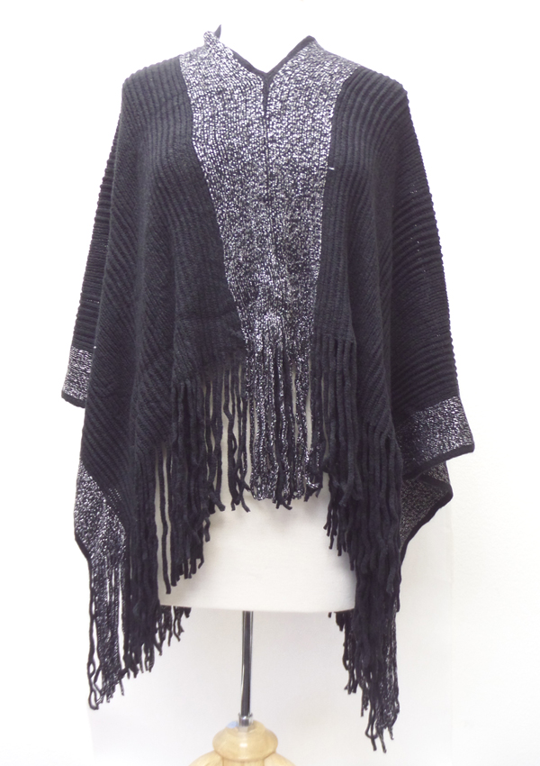 Knit and crochet shawl or stoles poncho