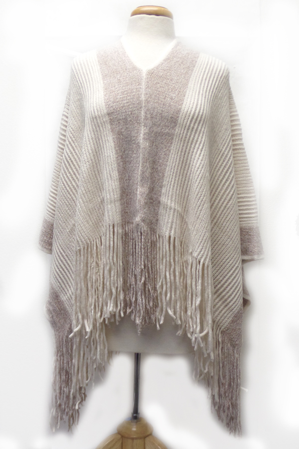 Knit and crochet shawl or stoles poncho