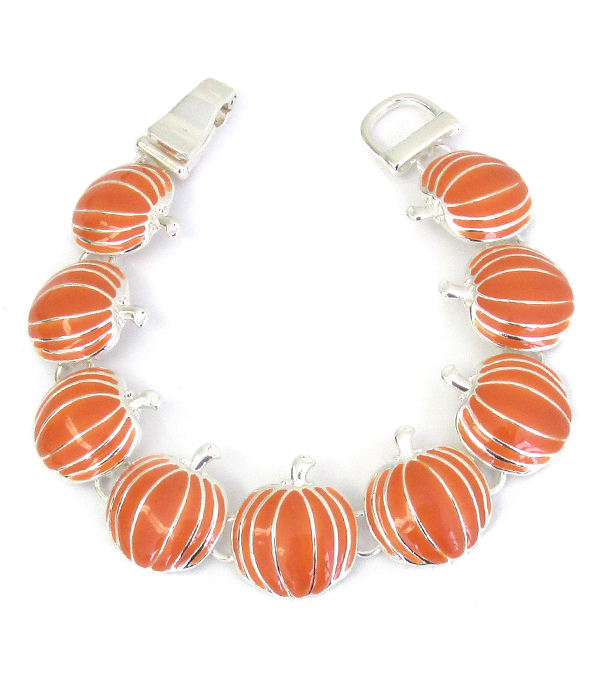 Halloween theme pumpkin magnetic bracelet