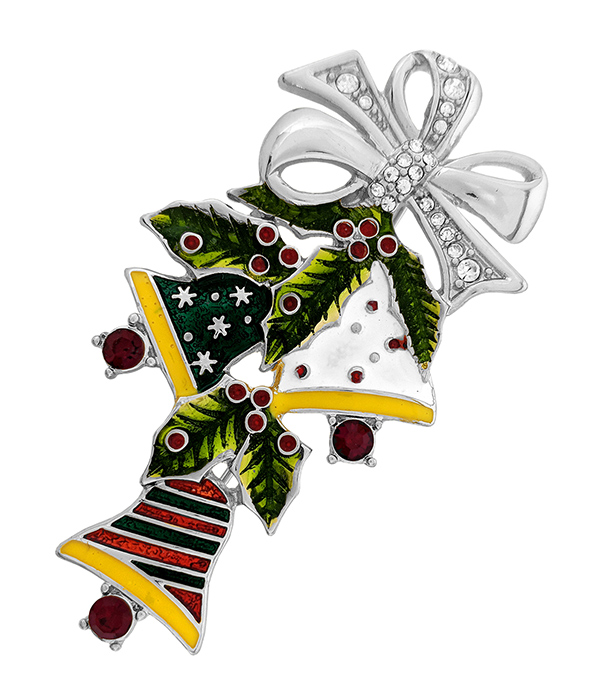 Christmas theme pin or brooch - bell