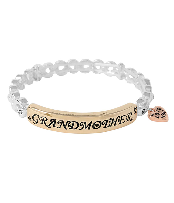 Grand mother theme stretch bracelet