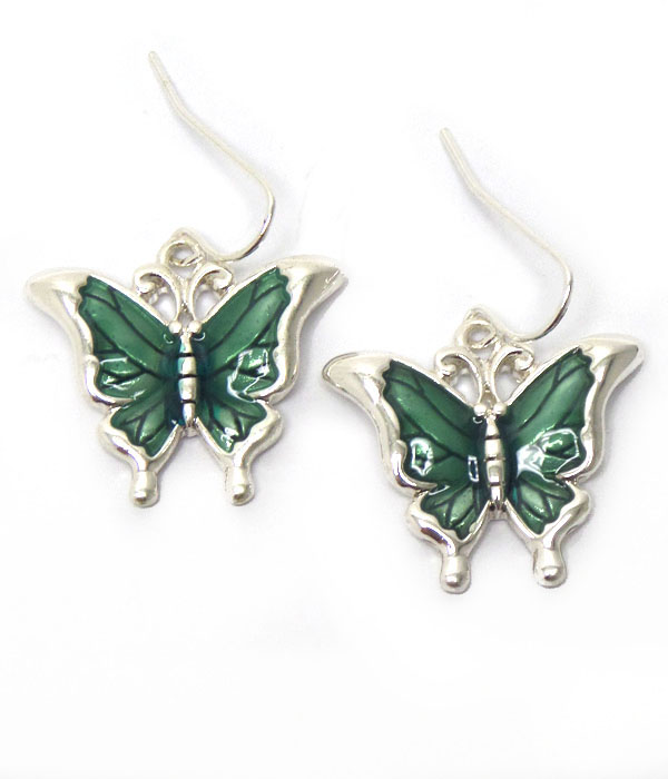 Butterfly fish hook earrings 