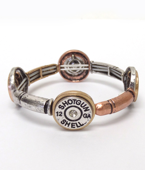 Bullet disk stretch bracelet