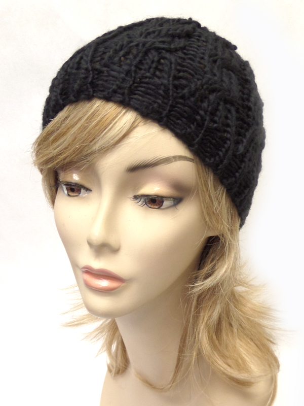Crochet braided knit baggie winter benie hat