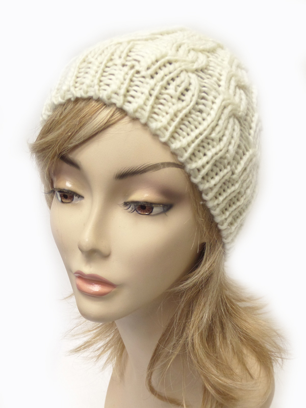 Crochet braided knit baggie winter benie hat