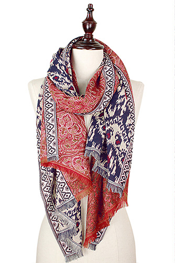 TAPESTRY OBLONG SCARF - 100% VISCOSE