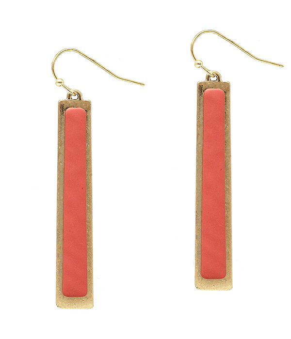 Metal bar drop earring