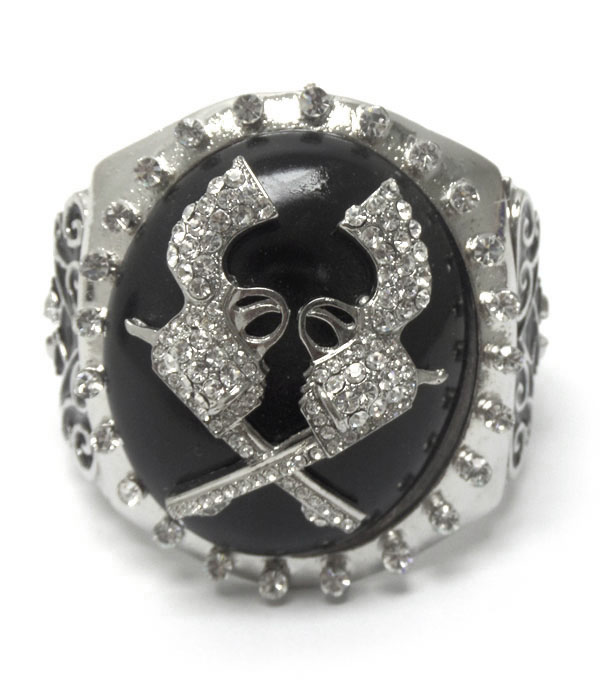 Two guns epoxy thick bracelets