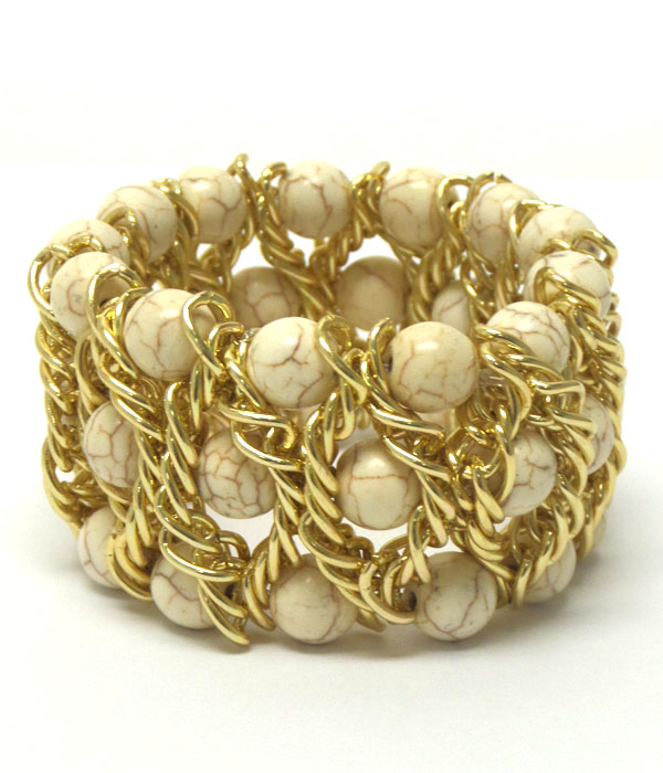 Natural stone stretch bracelet 