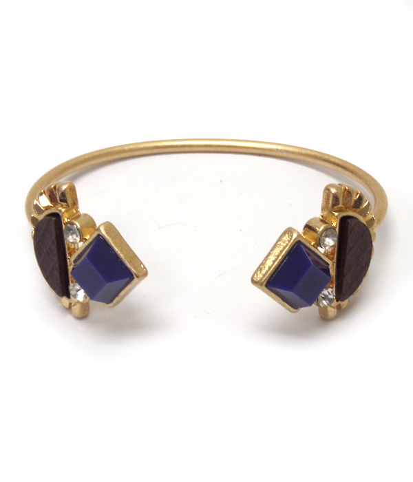 Acryl art deco cuff bangle bracelet