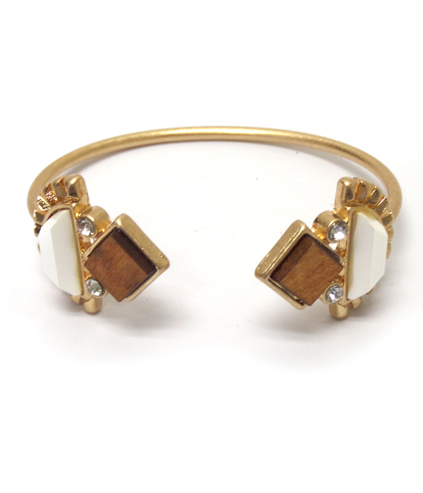 Acryl art deco cuff bangle bracelet