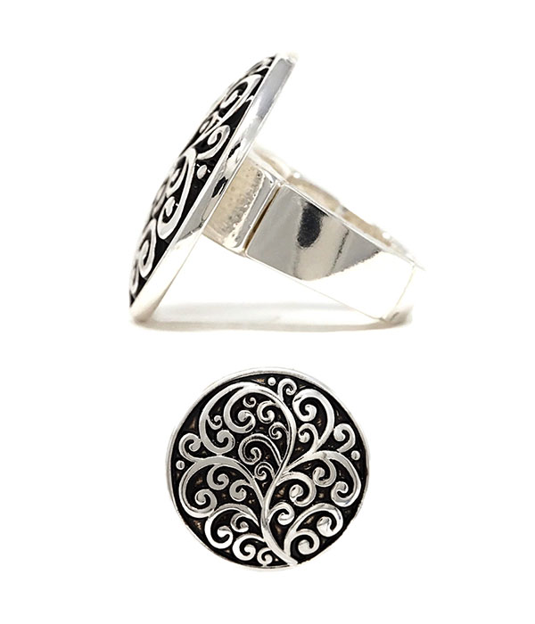 Designer textured stretch ring