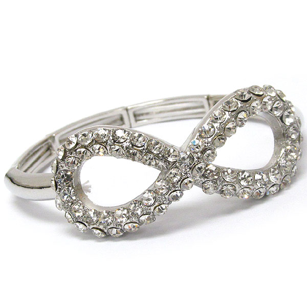 Crystal stud infinite stretch bracelet