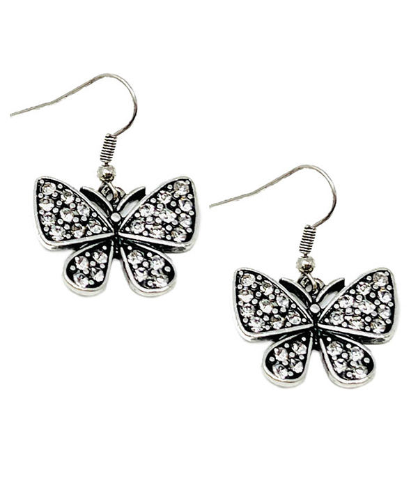 CRYSTAL BUTTERFLY EARRING