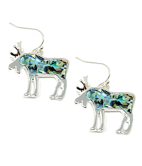 ABALONE MOOSE EARRING