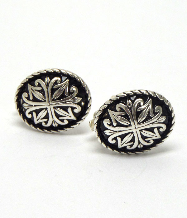 Tailored design disk clip on earrings