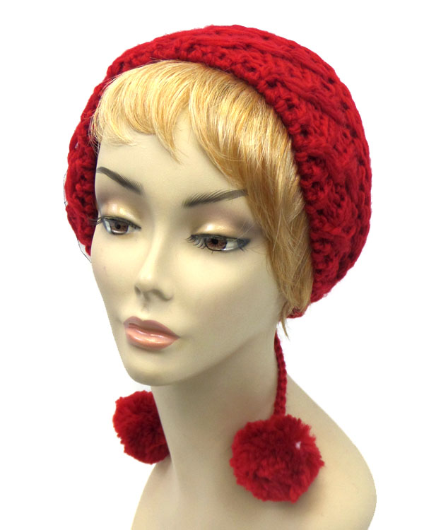 Fluffy fur ball brid texture hat