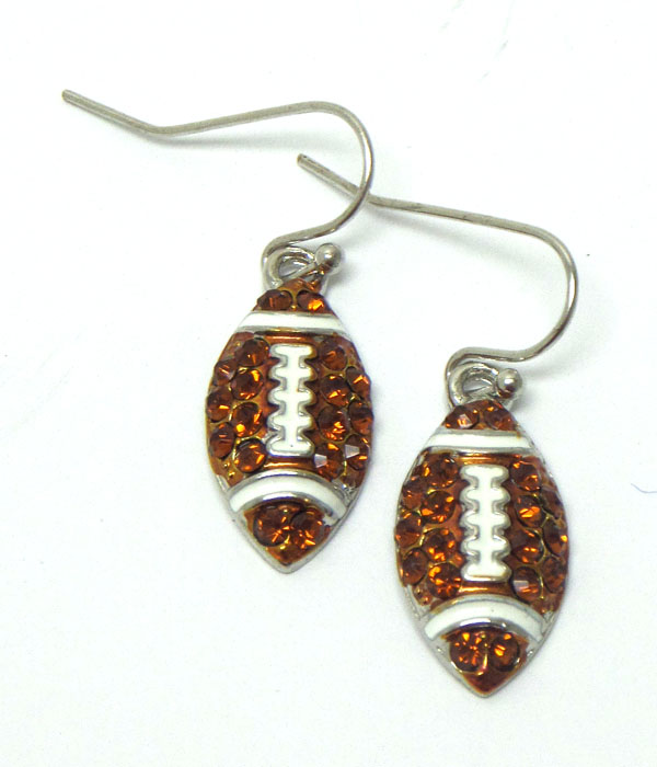 Football fish hook earrings