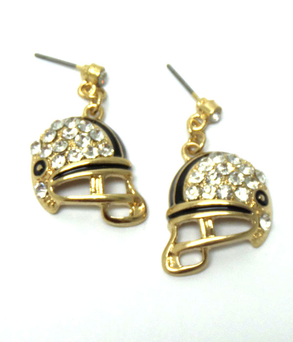 Football helmet fish hook earrings 