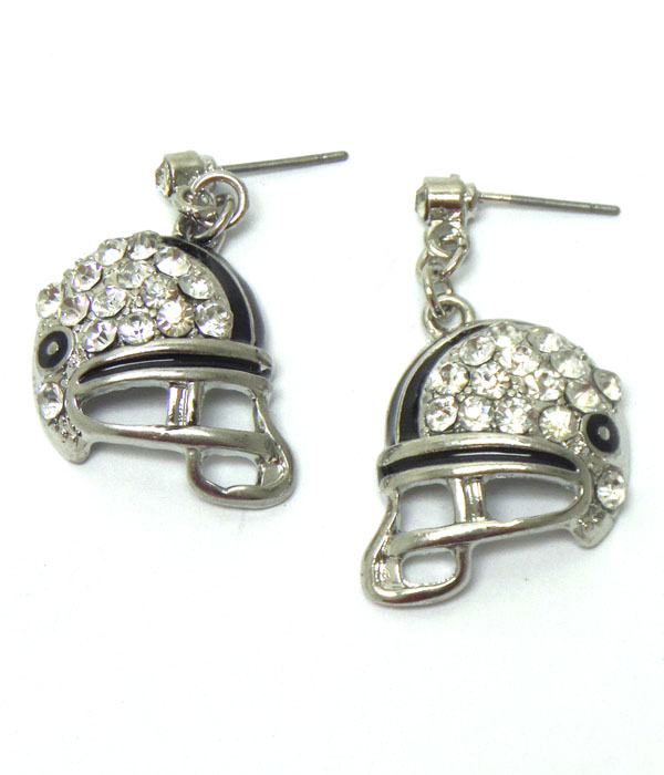 Football helmet fish hook earrings