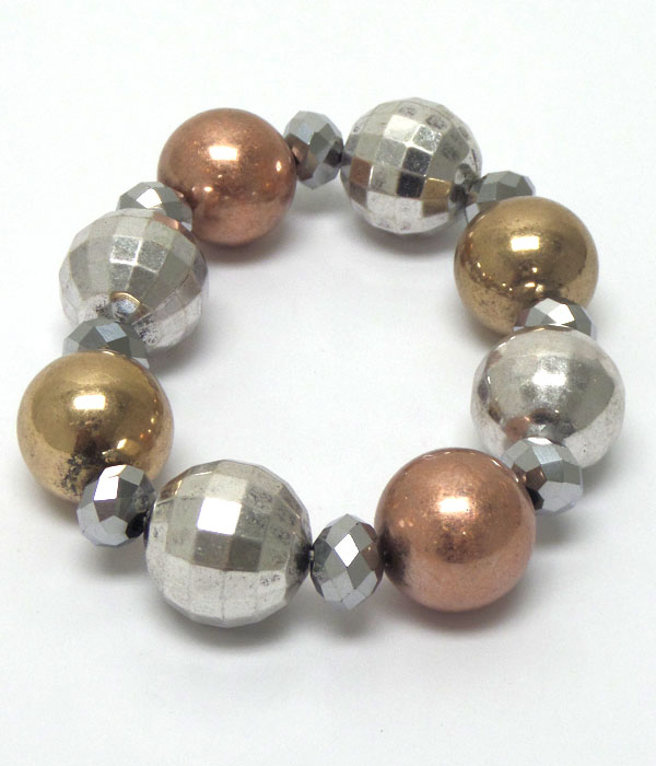 Shiny medium beads bracelet 