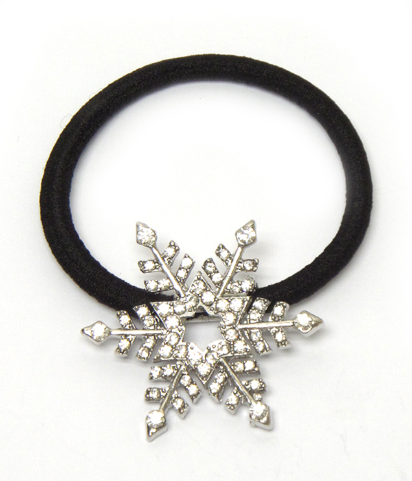 Crystal snowflake pony tail