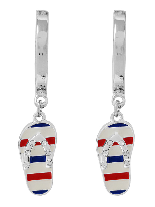 Nautical theme epoxy flipflop earring