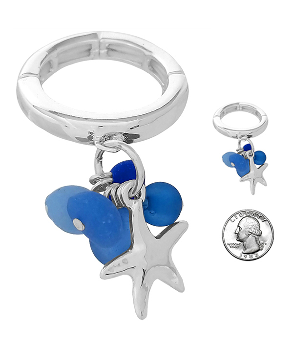 Sealife theme stretch ring - starfish