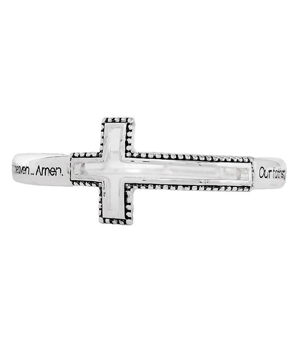 Religious inspiration message stretch bracelet - lords prayer