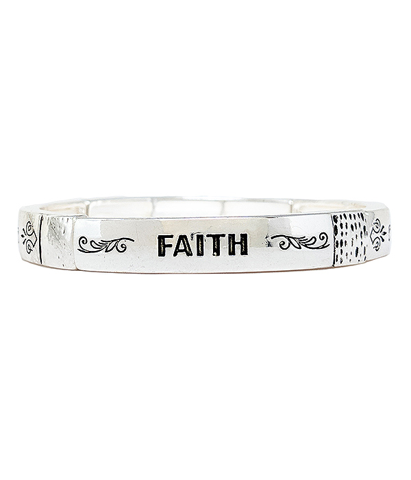 RELIGIOUS INSPIRATION STRETCH BRACELET - FAITH