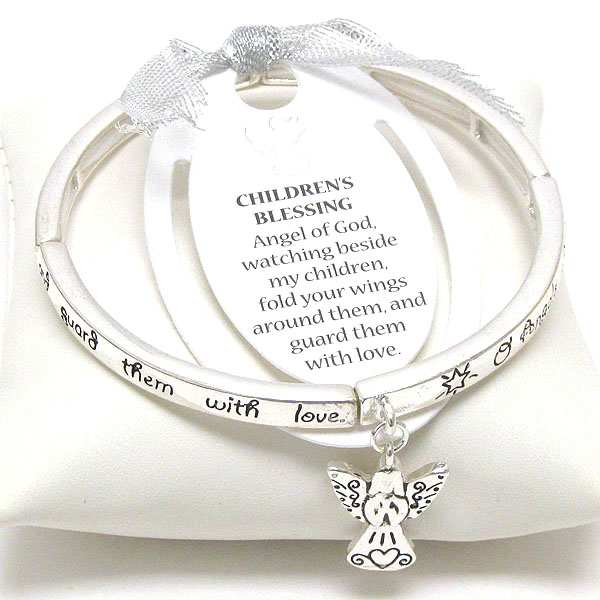 INSPIRATION MESSAGE STRETCH BRACELET - CHILDREN'S BLESSING - BOOKMARK INCLUDED