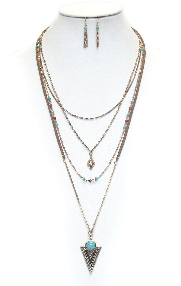 MULTI LAYER BOHEMIAN NECKLACE SET