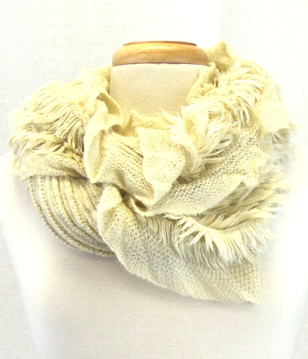 Soft imitation fur scarf