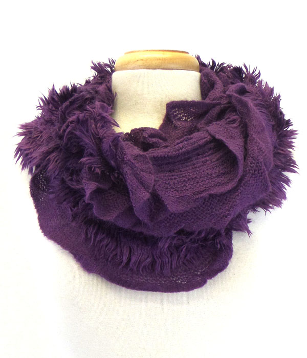 Soft imitation fur scarf