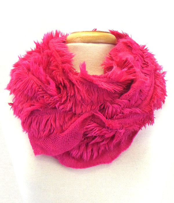 Soft imitation fur scarf