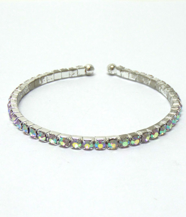 One line rhinestone stretch bracelet