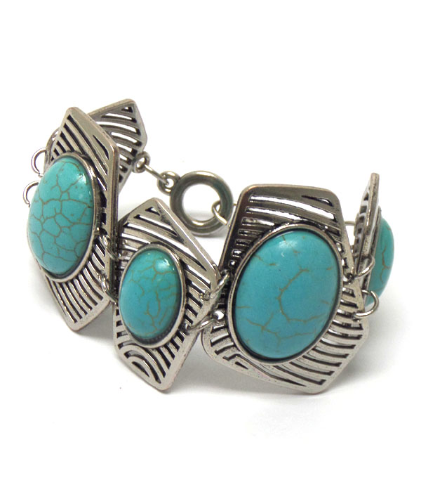 Turquoise stone bracelet