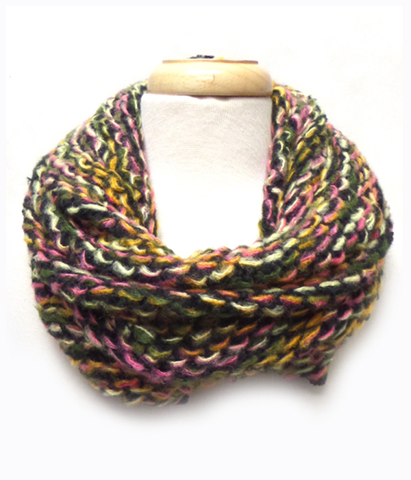 100% acryl thick knit infinity scarf