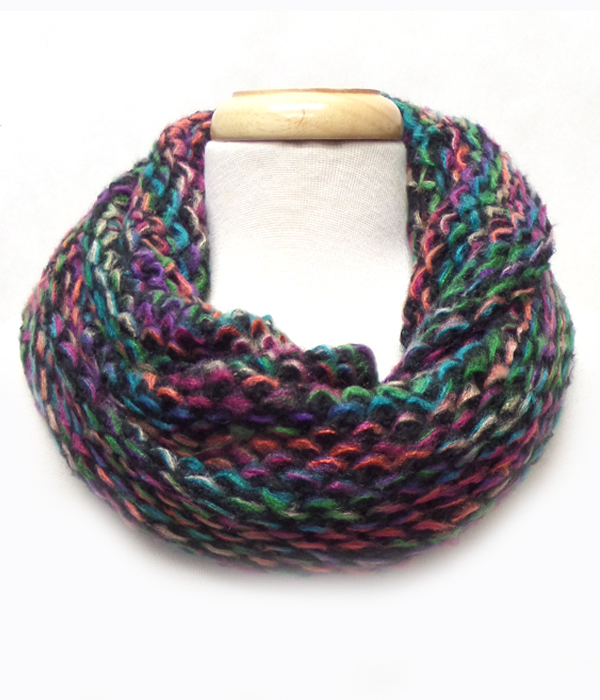 100% acryl thick knit infinity scarf