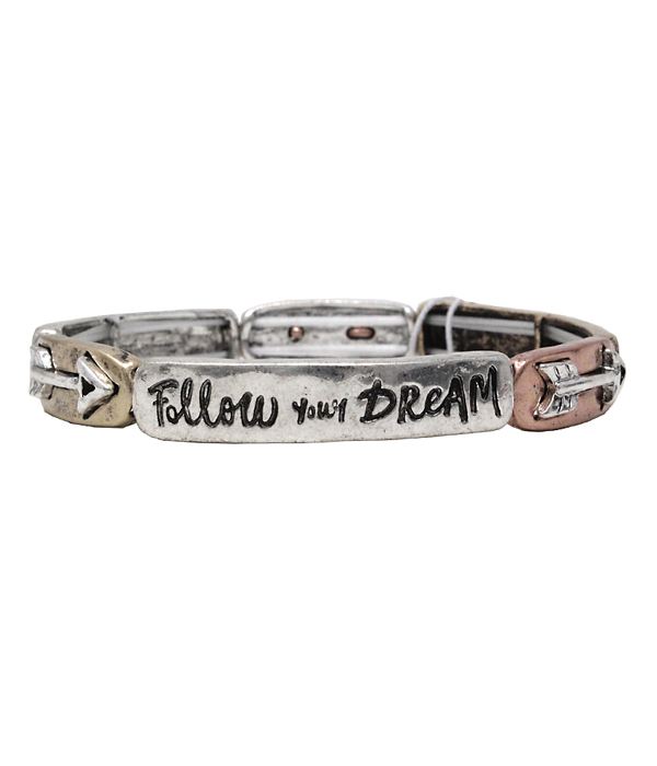 ARROW STRETCH BRACELET - FOLLOW YOUR DREAM