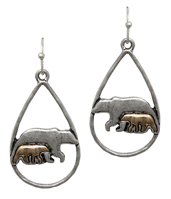 MAMA BEAR THEME TEARDROP EARRING