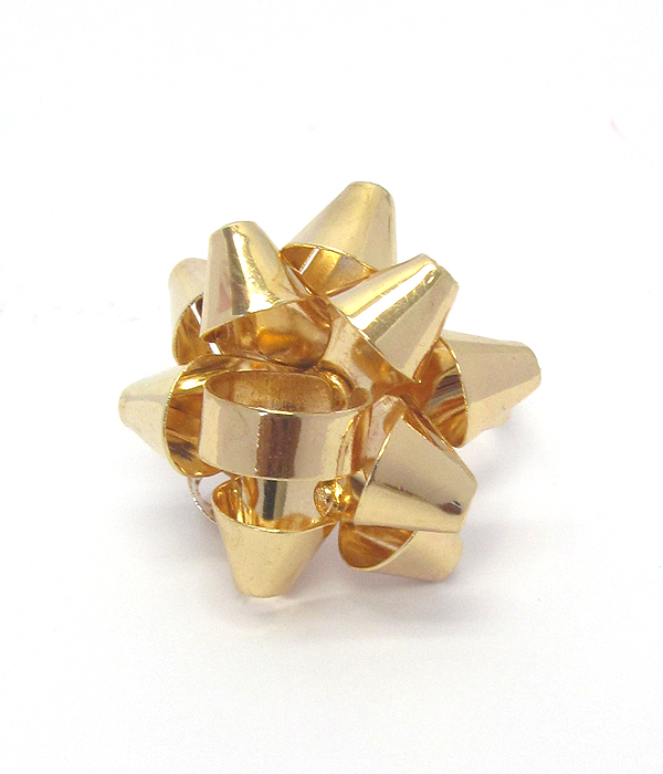 Gift box bow adjustable ring