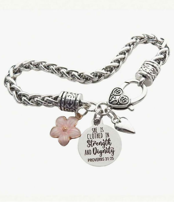 Bible message charm bracelet