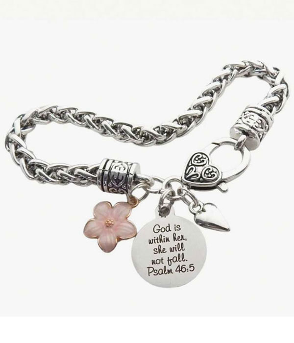 Bible message charm bracelet