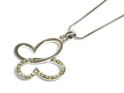 Crystal butterfly neckalce